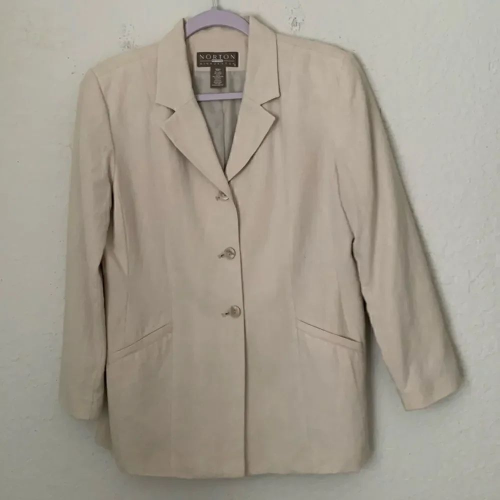Norton Linen Blend Buttons Up Blazer Size 10P